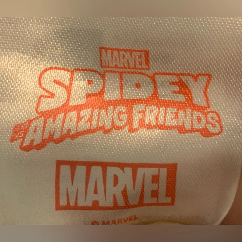 Marvel Spidey Amazing Friends Logo Pillowcase.- Orange on White